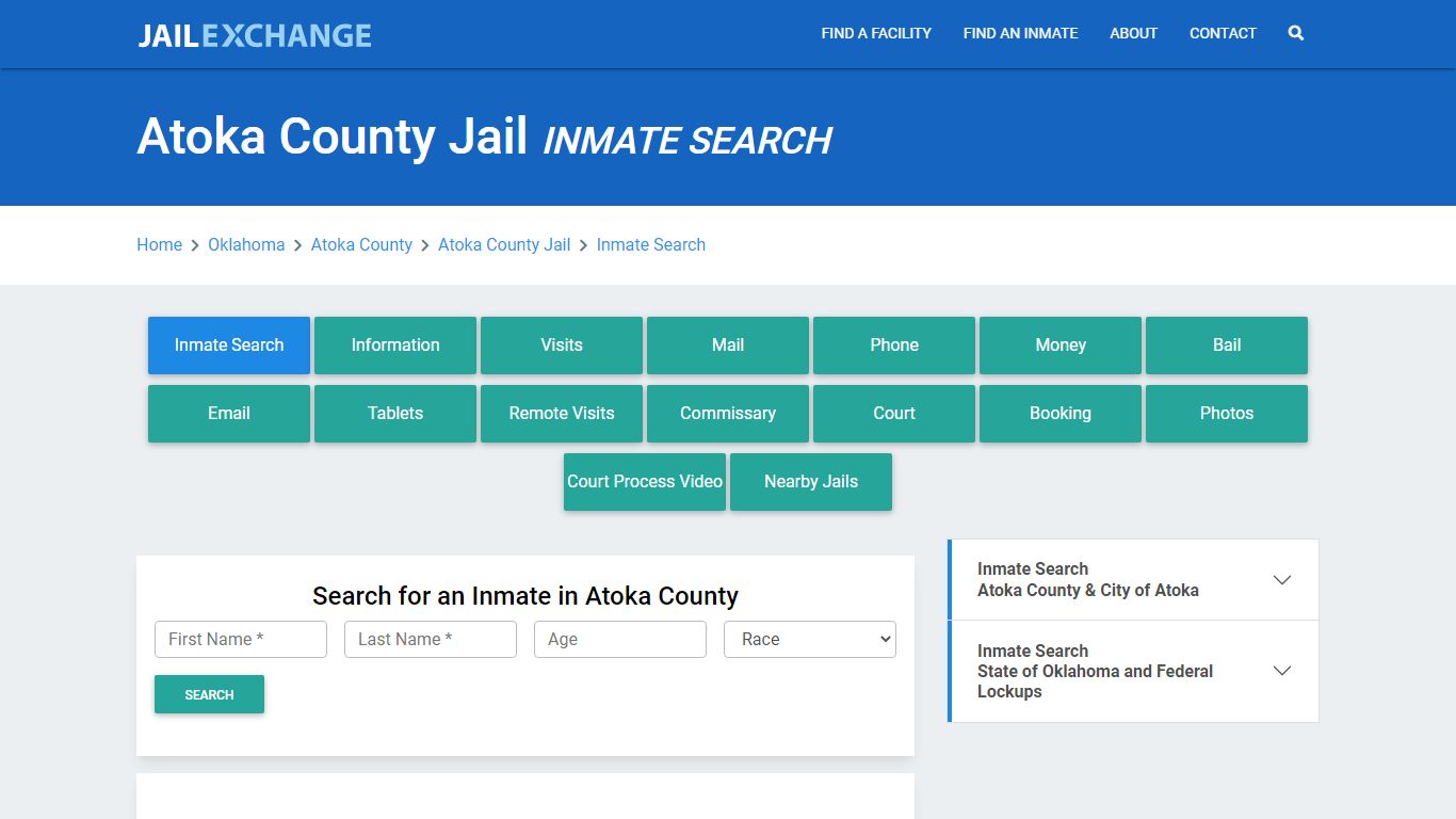 Atoka County Jail, OK Inmate Search: Roster & Mugshots